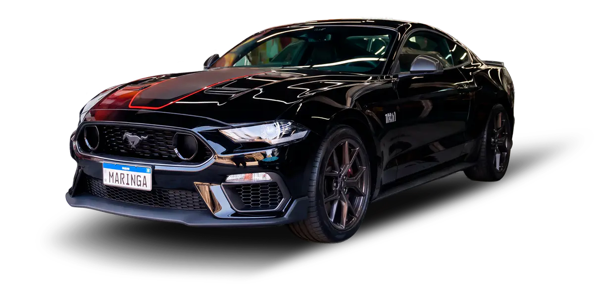 Ford Mustang preto — funilaria e pintura automotiva em Arujá